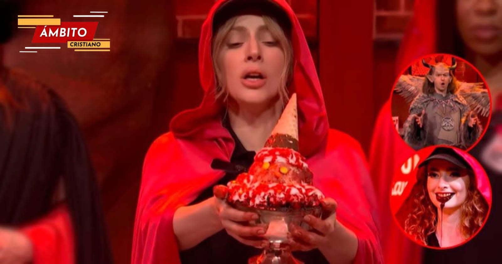 Programa SNL con Lady Gaga normaliza rituales satánicos invocando demonios y comiendo corazones humanos