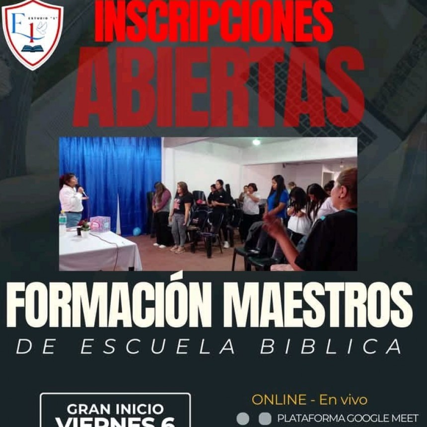 Comienza la Inscripción para la Formación de Maestros de Escuela Bíblica: Una Oportunidad para Formar a las Nuevas Generaciones con Fundamentos Sólidos
