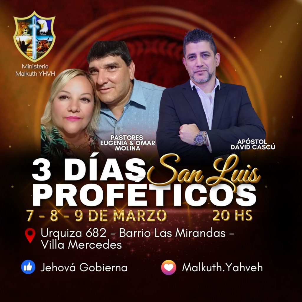 Ministerio Apostolico  Profetico Renacer Vision de Reino Anuncia Evento Profético en Villa Mercedes