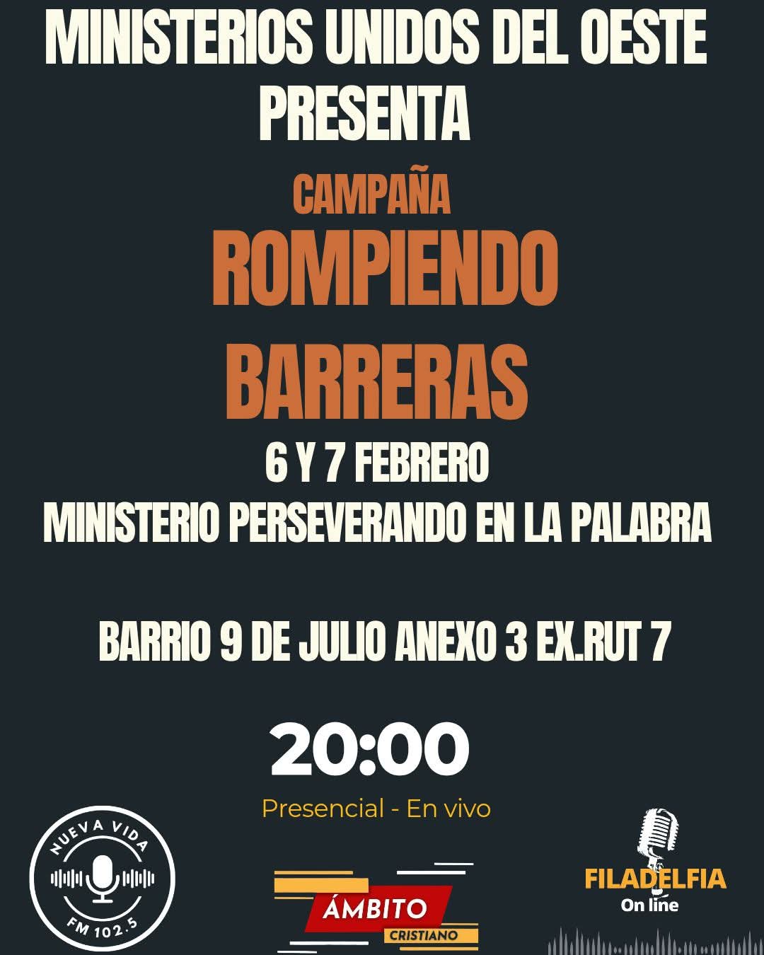 Ministerios Unidos del Oeste lanza campaña “Rompiendo Barreras” en el Barrio 9 de Julio