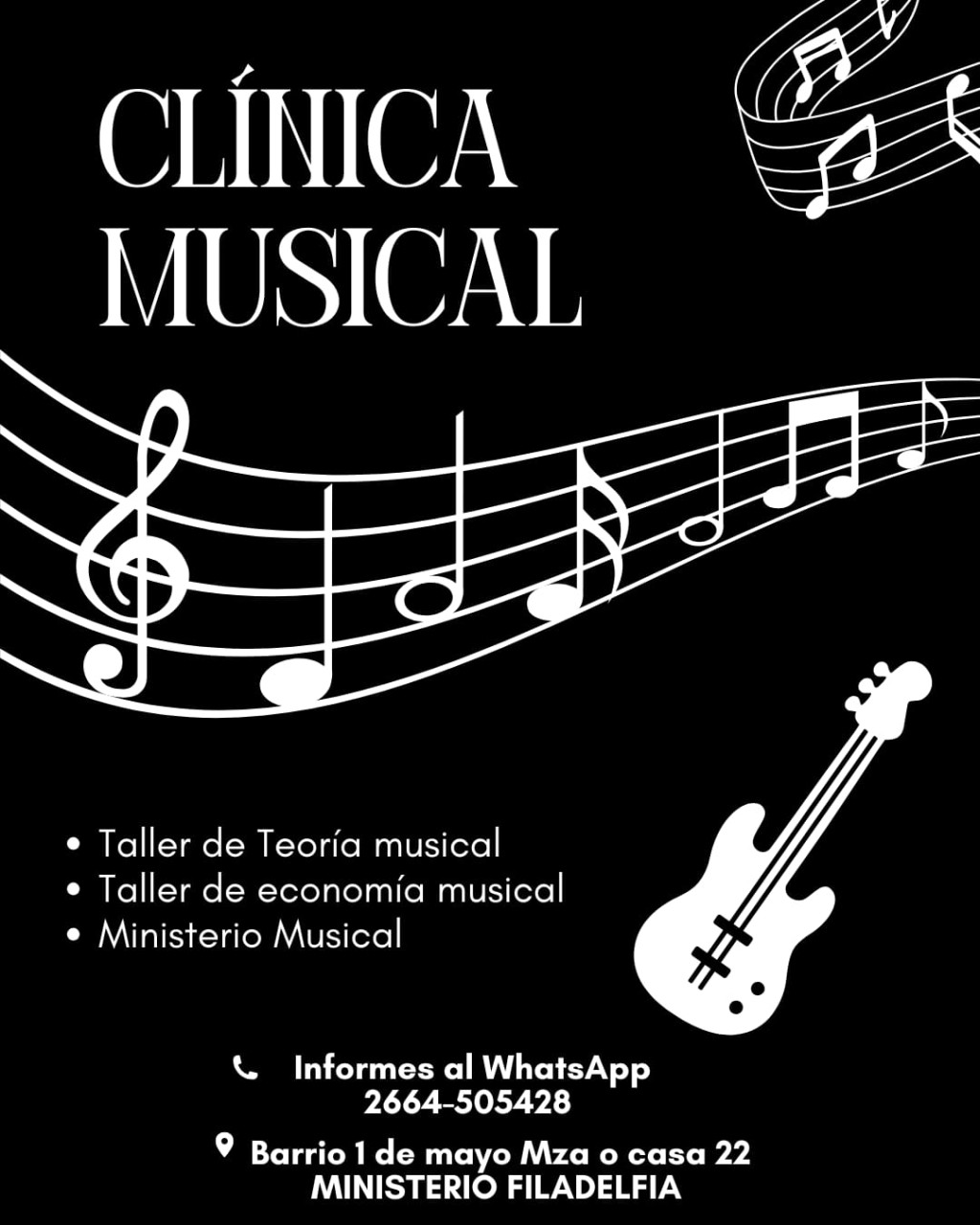 El Ministerio Filadelfia Lanza una Clínica Musical para Formar Músicos en la Zona Oeste