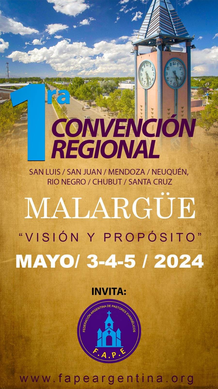 La Convención Regional de la Federación Argentina de Pastores Evangélicos llega a la provincia de Mendoza gracias a proyecto presentado por comisión organizadora del sur