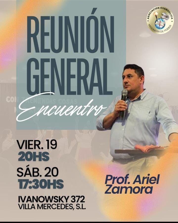 Anuncian Reunión General con la Enseñanza del Prof. Ariel Zamora en Villa Mercedes