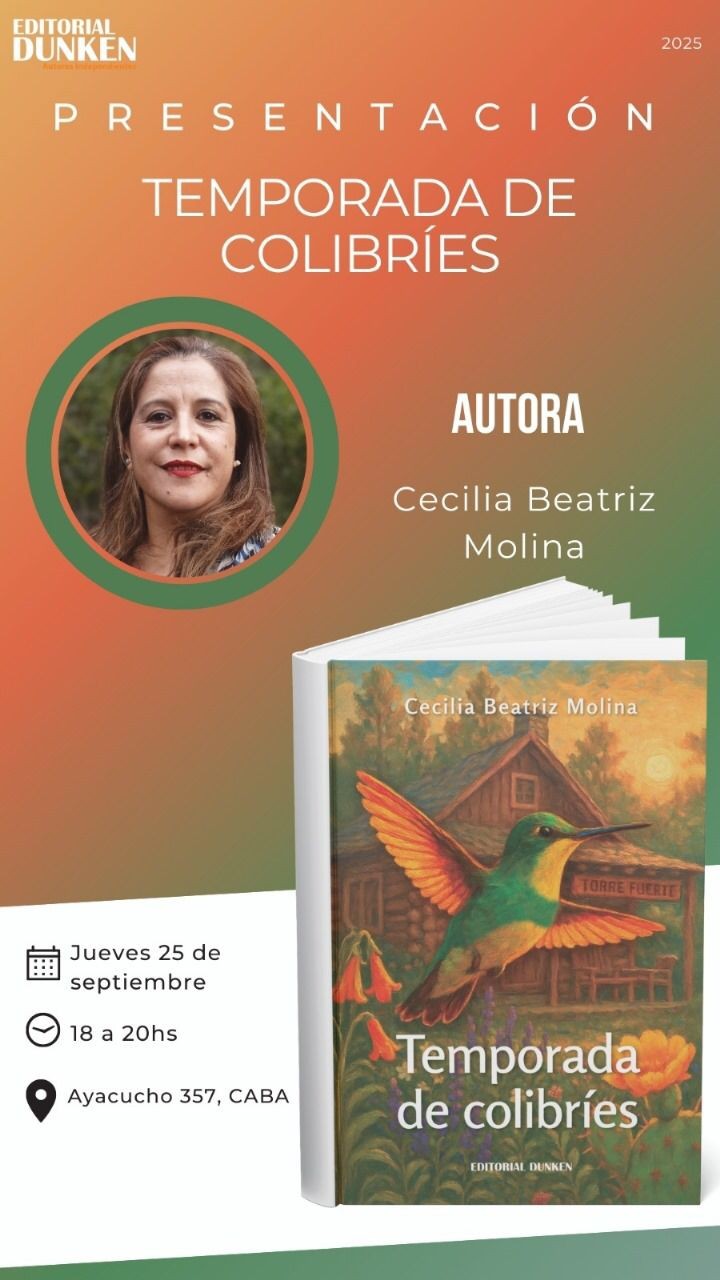 Cecilia Molina presenta su libro, “Temporada de Colibríes”