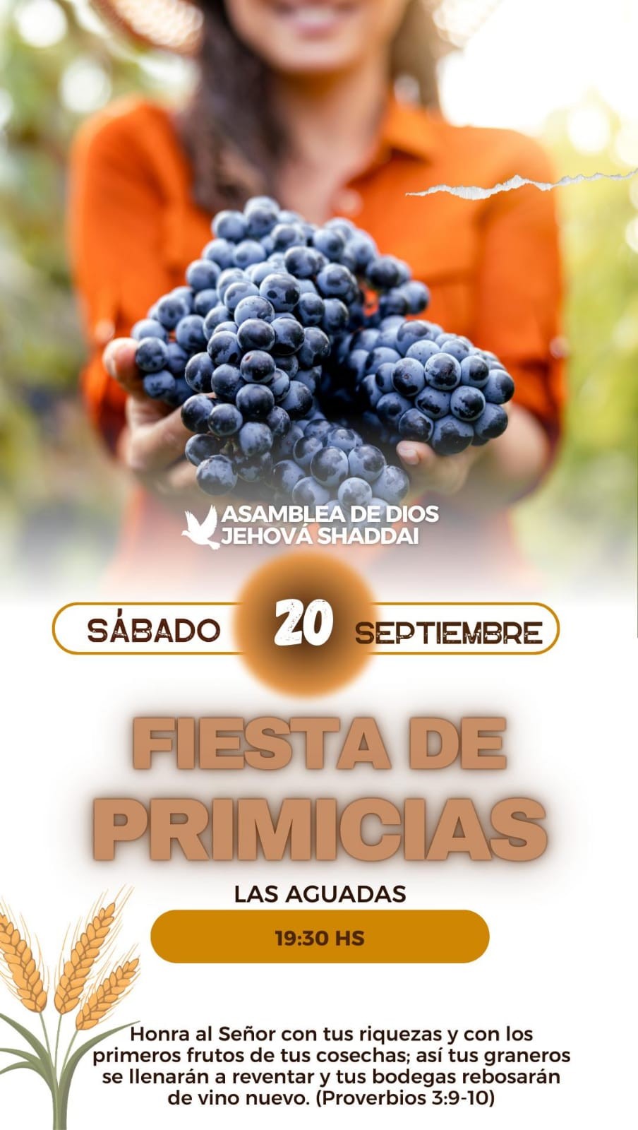 Asamblea de Dios Jehová Shaddai Celebrará Fiesta de Primicias en Las Agudas