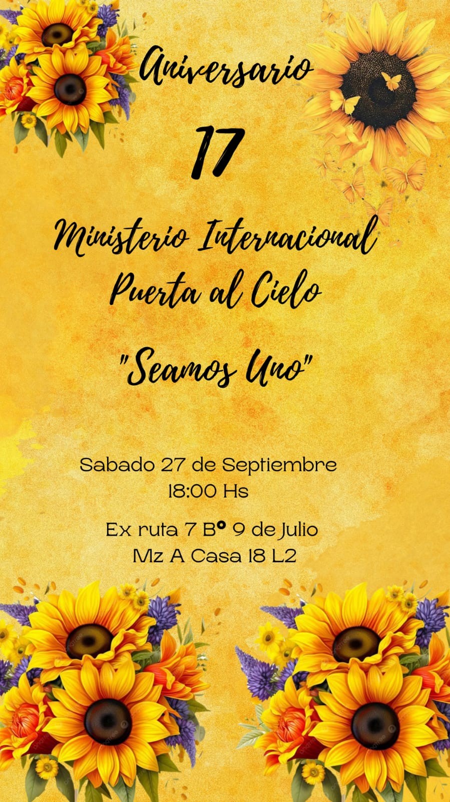 Ministerio Internacional Puerta al Cielo Celebrará su 17° Aniversario con un Encuentro Especial 