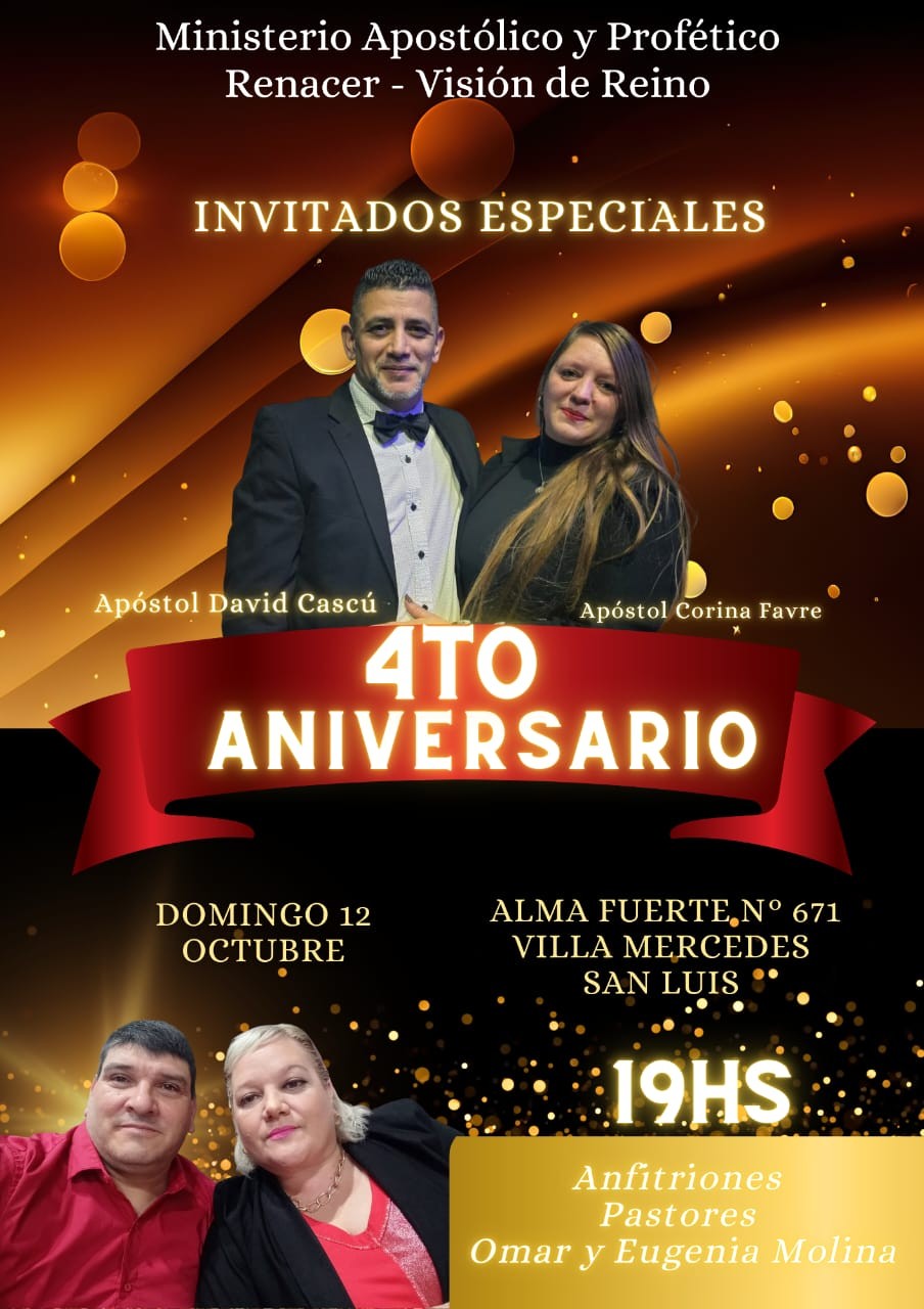 Ministerio Renacer celebrará su 41° aniversario