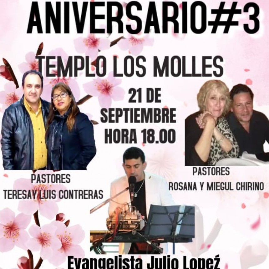 Templo Los Molles Celebra su Tercer Aniversario con Servicio Especial